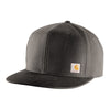 Carhartt Mens Firm Duck Flat Brim Cap Gravel
