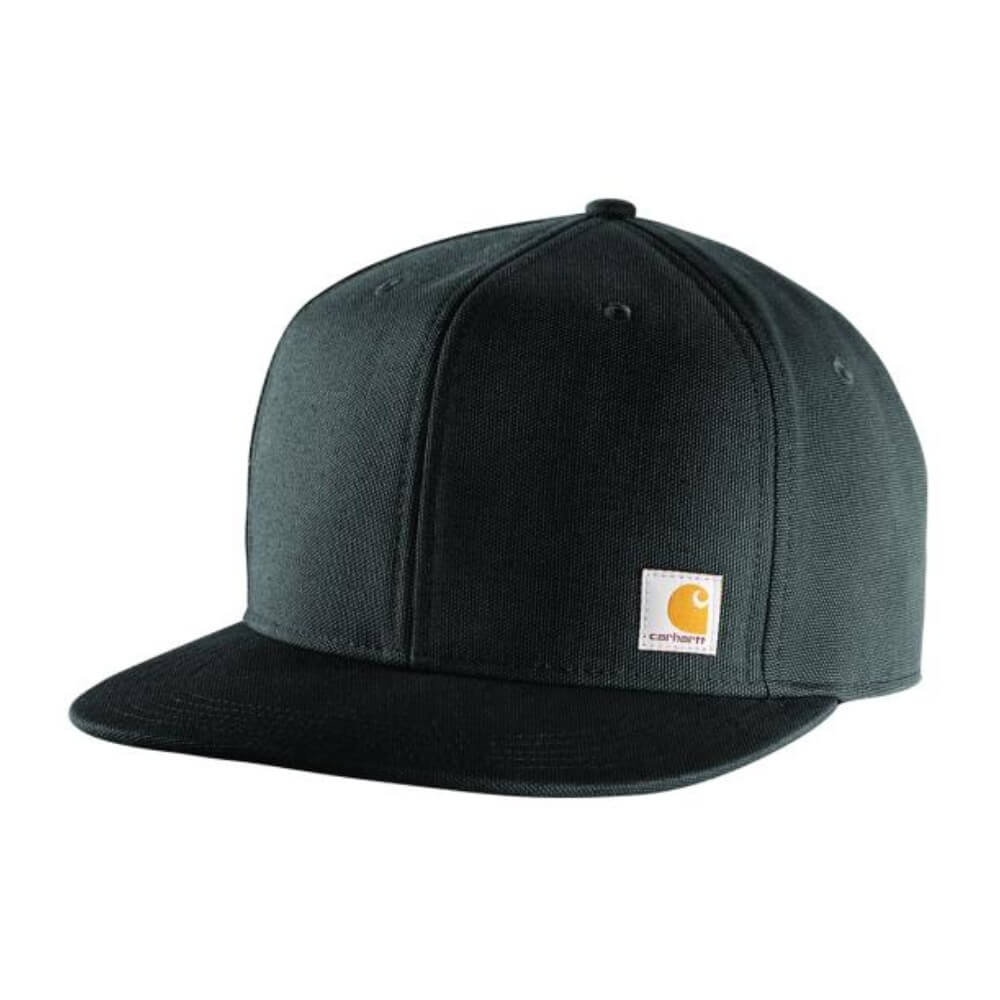 Carhartt Mens Firm Duck Flat Cap Black - 106665-001