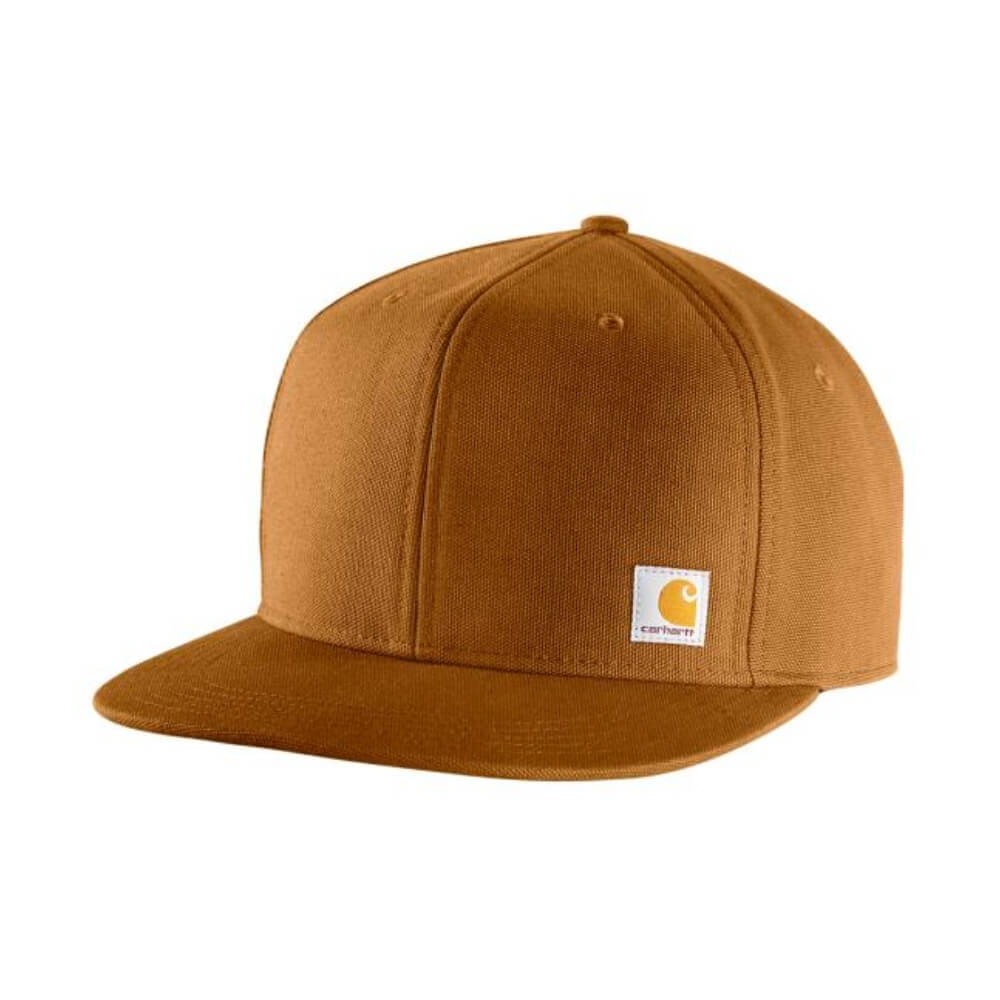 Carhartt Mens Firm Duck Flat Cap Brown - 106665-211