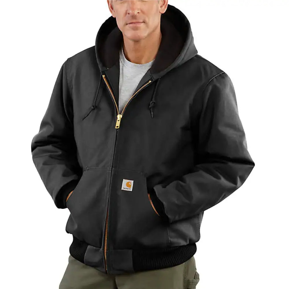 Carhartt Mens Flannel-Lined Hooded Work Jacket