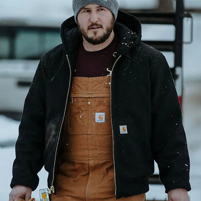 Carhartt Mens Flannel-Lined Hooded Work Jacket