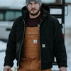 Carhartt Mens Flannel-Lined Hooded Work Jacket - 106673-BLK