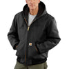 Carhartt Mens Flannel-Lined Hooded Work Jacket - 106673-BLK
