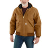 Carhartt Mens Flannel-Lined Hooded Work Jacket - 106673-BRN