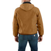 Carhartt Mens Flannel-Lined Hooded Work Jacket - 106673-BRN