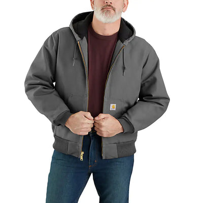 Carhartt Mens Flannel-Lined Hooded Work Jacket