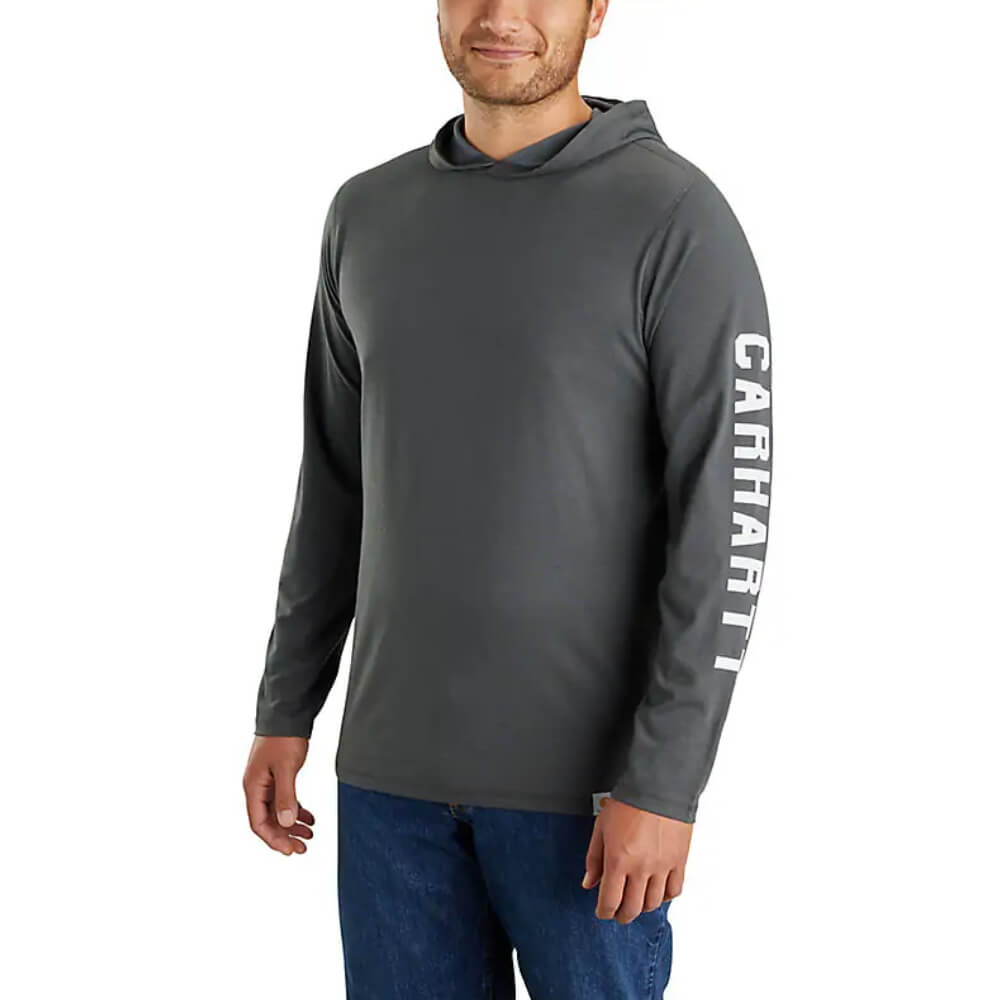 Carhartt Mens Force® Hooded T-Shirt Carbon Heather