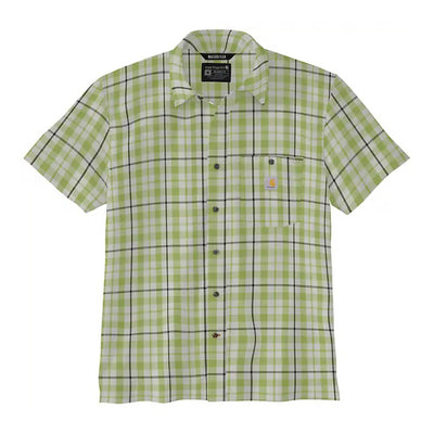 Carhartt Mens Force Sun Defender Plaid Shirt Algae Green