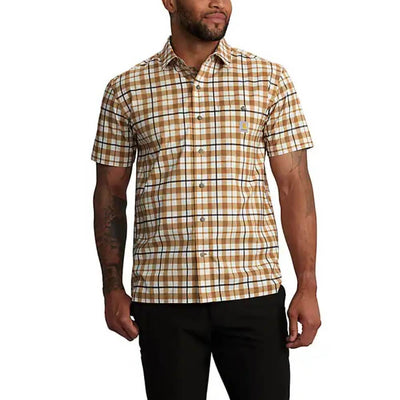 Carhartt Mens Force Sun Defender Plaid Shirt Carhartt Brown - 106747-BRN