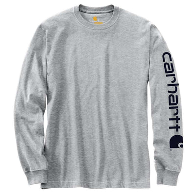 Carhartt Mens Grey Long Sleeve Work T-Shirt - K231-HGY