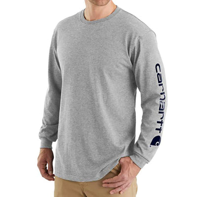 Carhartt Mens Grey Long Sleeve Work T-Shirt - K231-HGY
