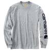 Carhartt Mens Grey Long Sleeve Work T-Shirt - K231-HGY