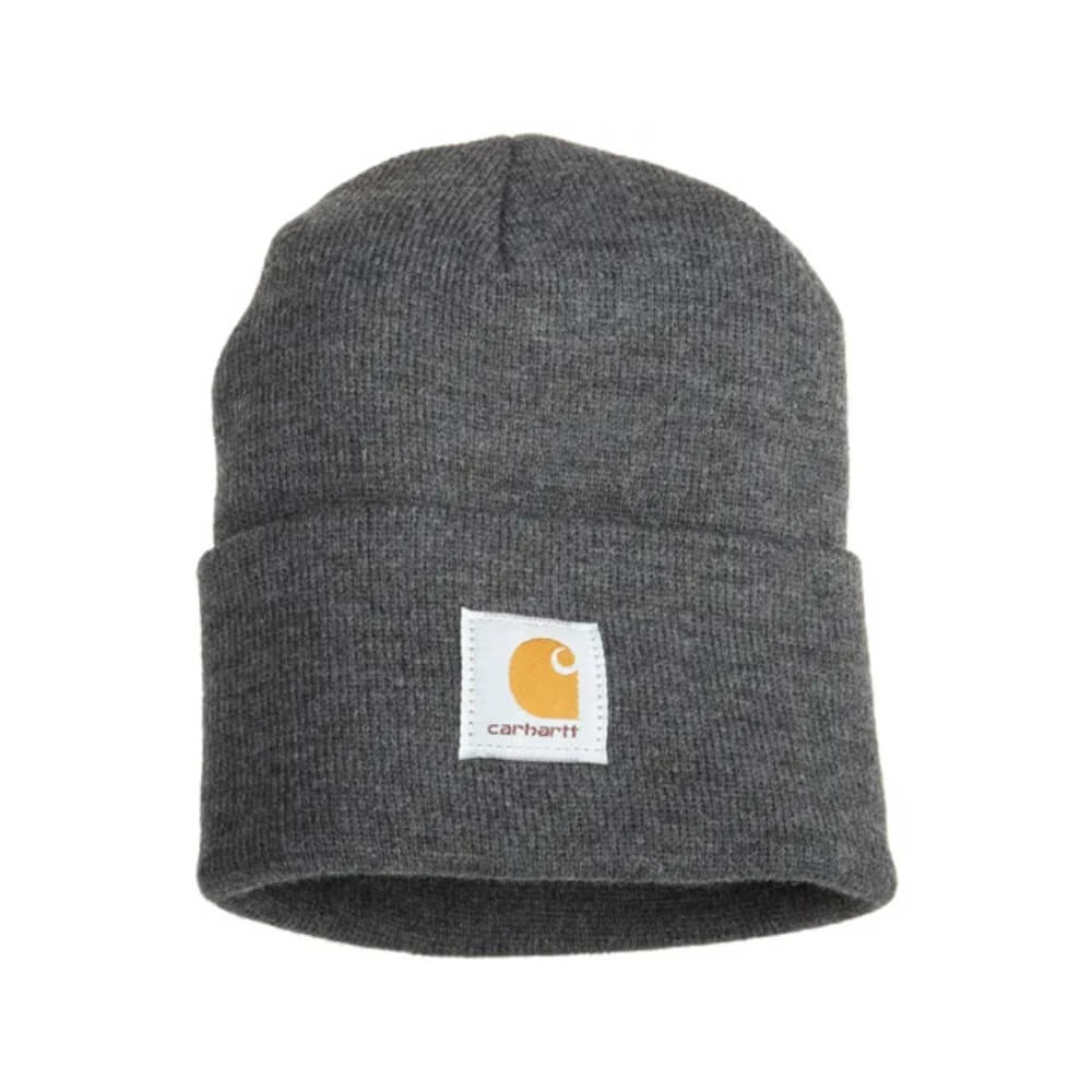 Carhartt Mens Grey Watch Cap Work Beanie - A18-CLH