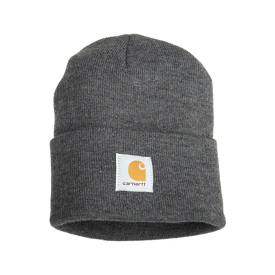Carhartt Mens Grey Watch Cap Work Beanie - A18-CLH