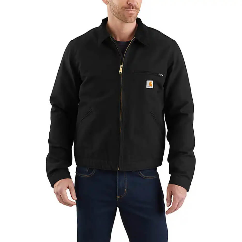 Carhartt Mens Iconic J01 Duck Detroit Jacket Black - 103828-BLK