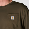 Carhartt Mens Iconic K87 Pocket T-Shirt Burnished Logs Heather - K87-GO5