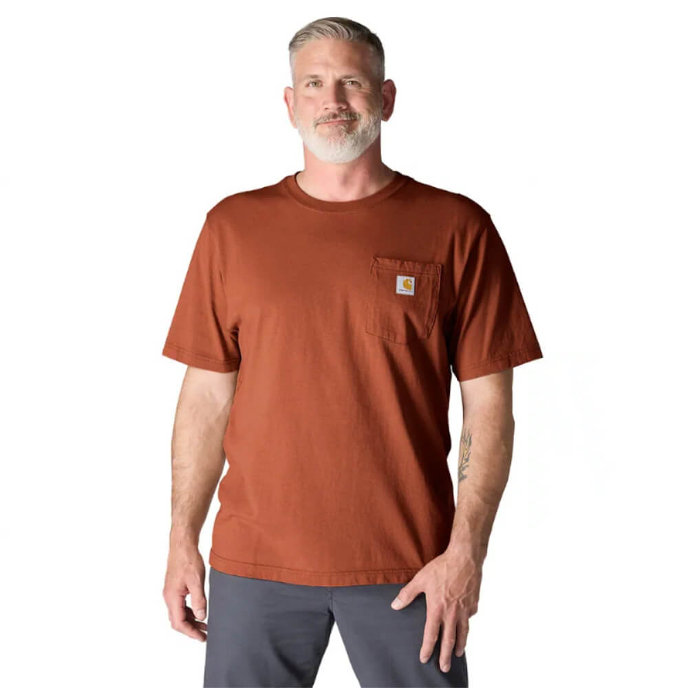 Carhartt Mens Iconic K87 Pocket T-Shirt Homestead Red - K87-RG0