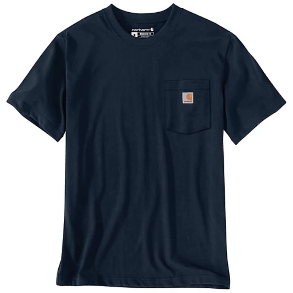 Carhartt Mens Irvine Relaxed C Logo T-Shirt Navy - 107436-I26