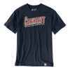 Carhartt Mens Irvine Relaxed Generations T-Shirt Navy - 107435-I26