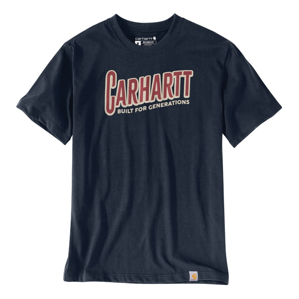Carhartt Mens Irvine Relaxed Generations T-Shirt Navy - 107435-I26