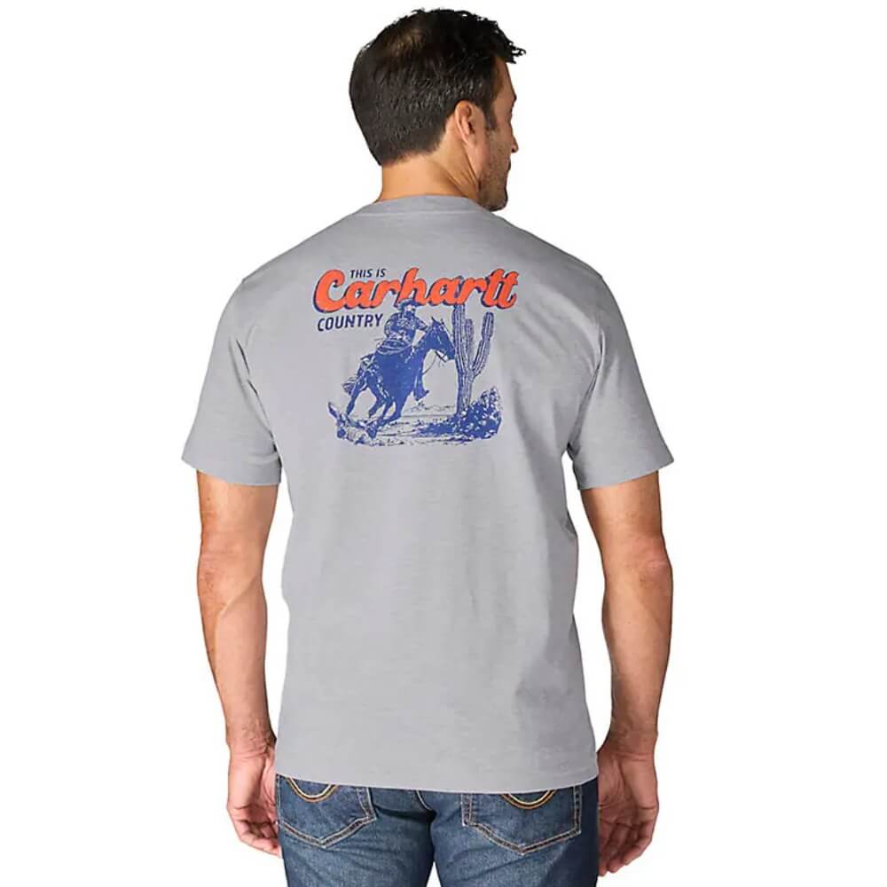 Carhartt Mens Irvine Relaxed Horse T-Shirt Heather Gray - 107292-034