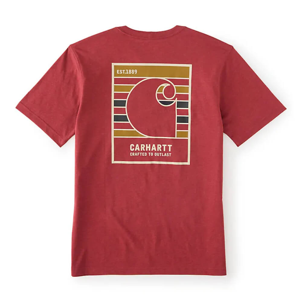 Carhartt Mens Irvine Relaxed Outlast T-Shirt Amber Terrain Heather - 107297-RE4