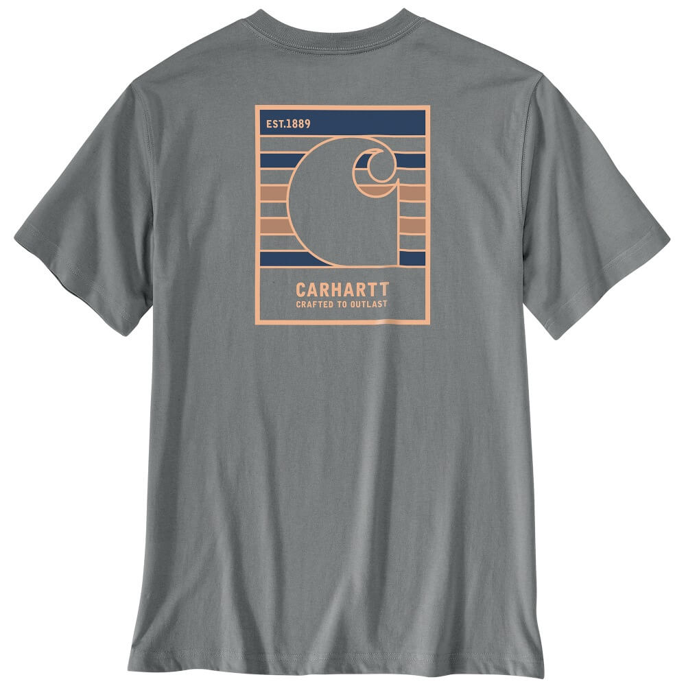 Carhartt Mens Irvine Relaxed Outlast T-Shirt Weathered Ash Heather - 107297-E87