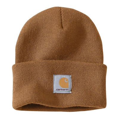 Carhartt Mens Knit Cuffed Work Beanie - A18-BRN