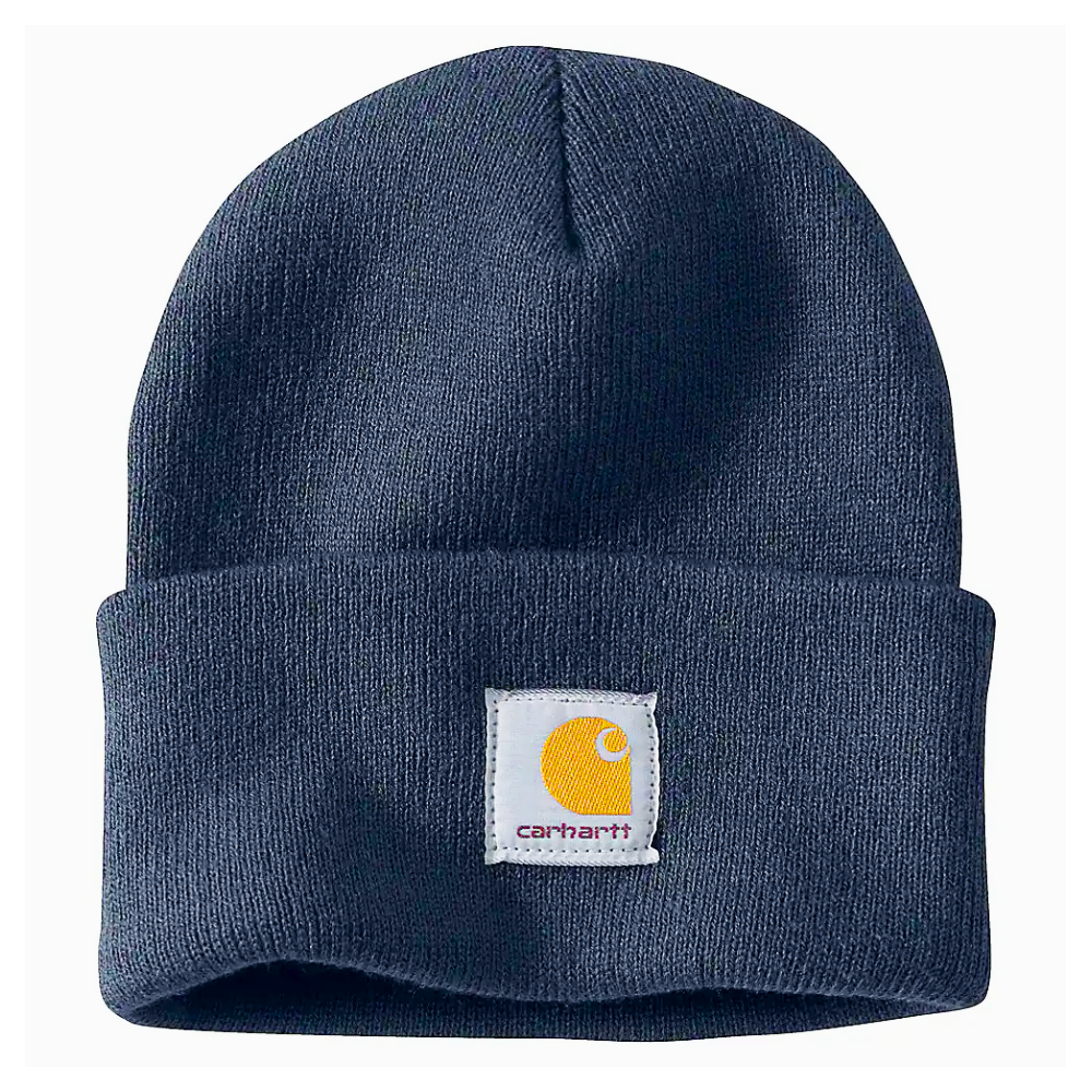 Carhartt Mens Knit Cuffed Work Beanie - A18-NVY