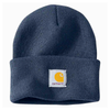 Carhartt Mens Knit Cuffed Work Beanie - A18-NVY