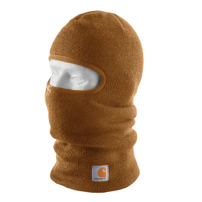 Carhartt Mens Knit Insulated Work Face Mask - 104485-BRN