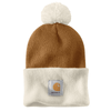 Carhartt Mens Knit Pom Cuffed Beanie Carhartt Brown