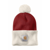 Carhartt Mens Knit Pom Cuffed Beanie Crab Apple