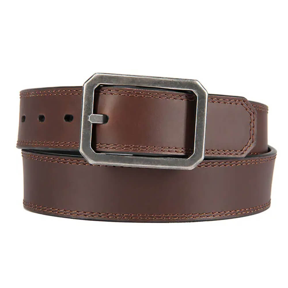 Carhartt Mens Leather Reversible Center Bar Buckle Belt Brown/Black - A0006222-201