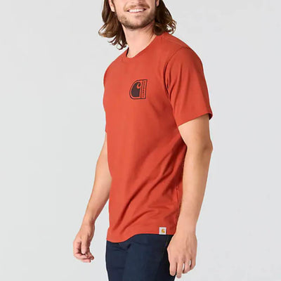 Carhartt Mens Lightweight C Graphic T-Shirt Spice Red - 107048-RD1
