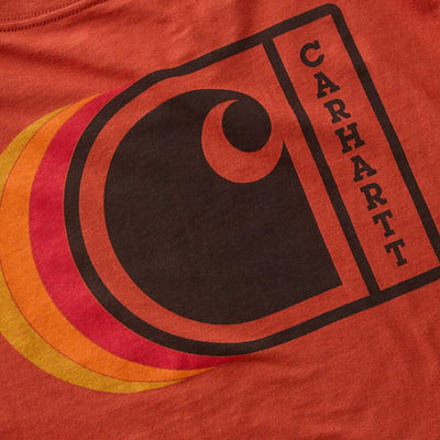Carhartt Mens Lightweight C Graphic T-Shirt Spice Red - 107048-RD1