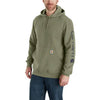 Carhartt Mens Logo Sleeve Graphic Hoodie Dusty Olive