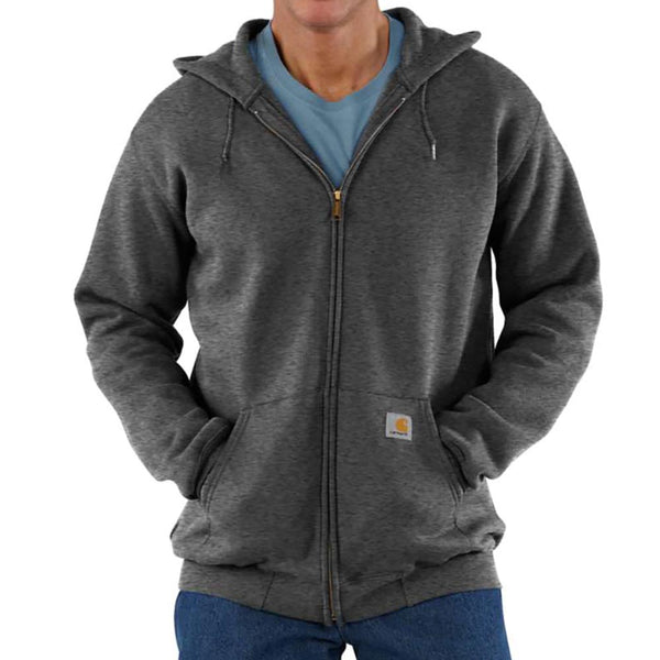 Carhartt Mens Loose Fit Full-Zip Sweatshirt Carbon Heather