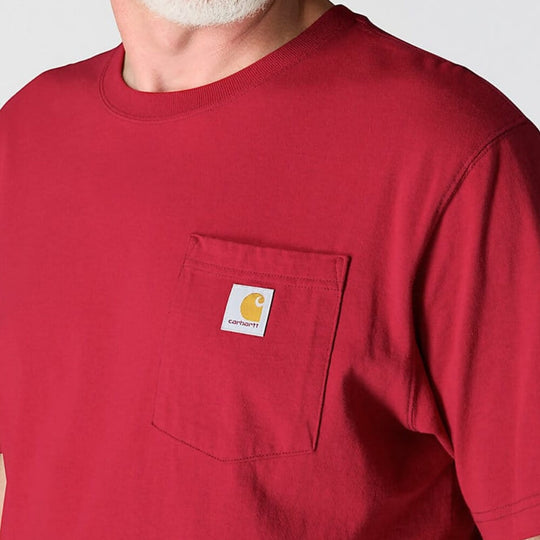 Carhartt Mens Loose Fit Pocket T-Shirt Industry Red Color
