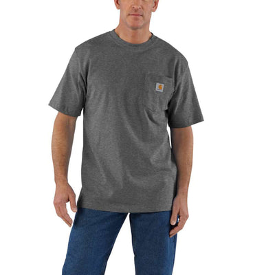 Carhartt Mens Midweight Pocket Work T-Shirt Carbon Heather - K87-CRH