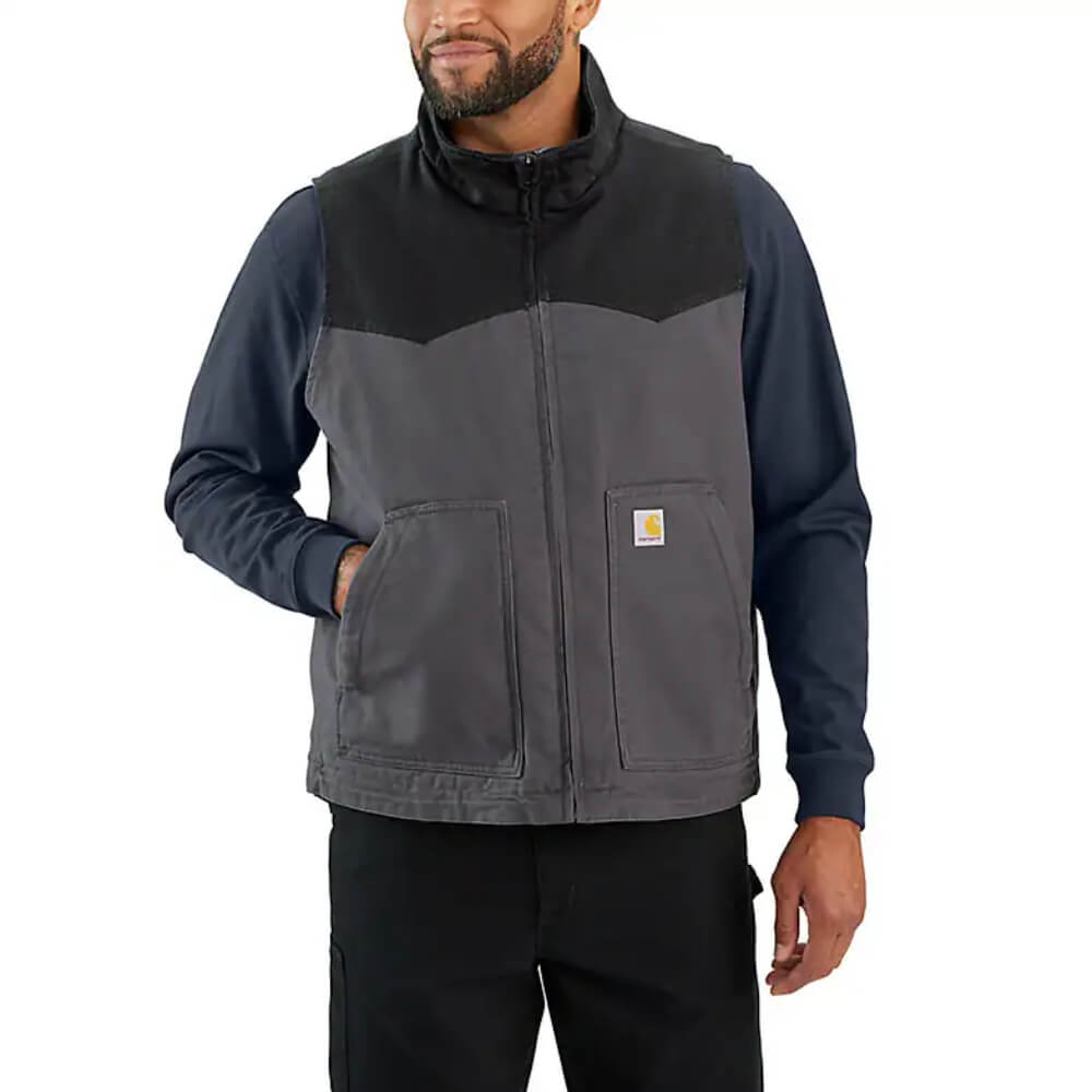 Carhartt Mens Montana Rugged Flex™ Duck Vest Shadow/Black - 106433-E86