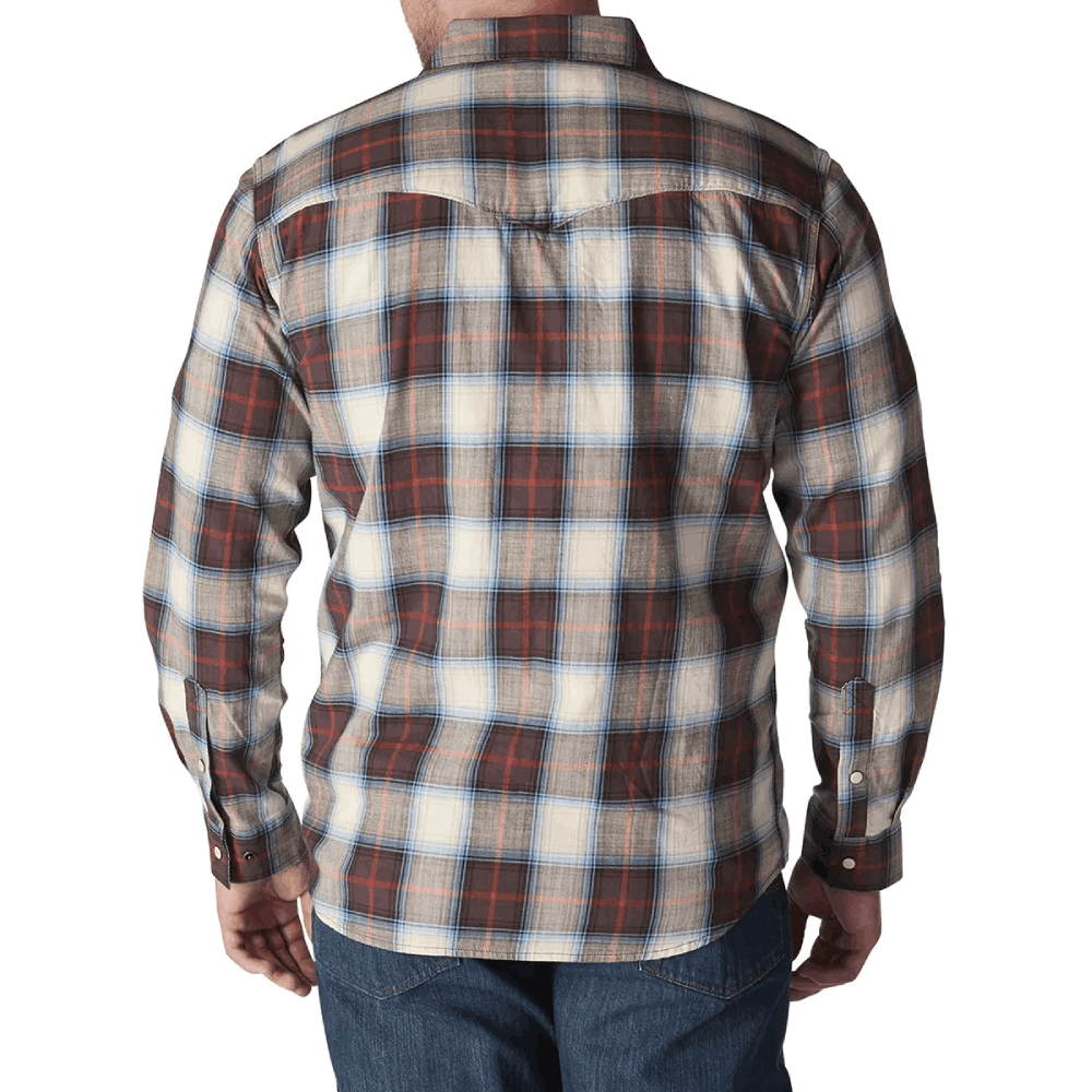 Carhartt Mens Montana Rugged Flex Relaxed Fit Lightweight Snap Shirt Sepia