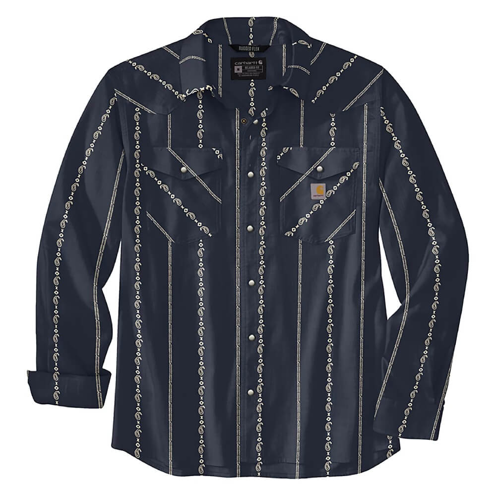 Carhartt Mens Montana Rugged Flex Shirt Navy 