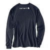 Carhartt Mens Navy Long-Sleeve Work T-Shirt