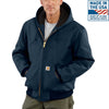 Carhartt Mens Navy Quilted-Flannel Lined Jacket