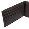 Carhartt Mens Oil Tan Leather Front Pocket Wallet Dark Brown - B0000656-201
