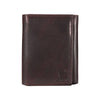 Carhartt Mens Oil Tan Leather Trifold Wallet Dark Brown - B0000657-201