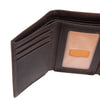 Carhartt Mens Oil Tan Leather Trifold Wallet Dark Brown - B0000657-201