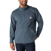 Carhartt Mens Quarter-Zip Pocket Sweater Fleece Faded Navy