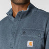 Carhartt Mens Quarter-Zip Pocket Sweater Fleece Faded Navy
